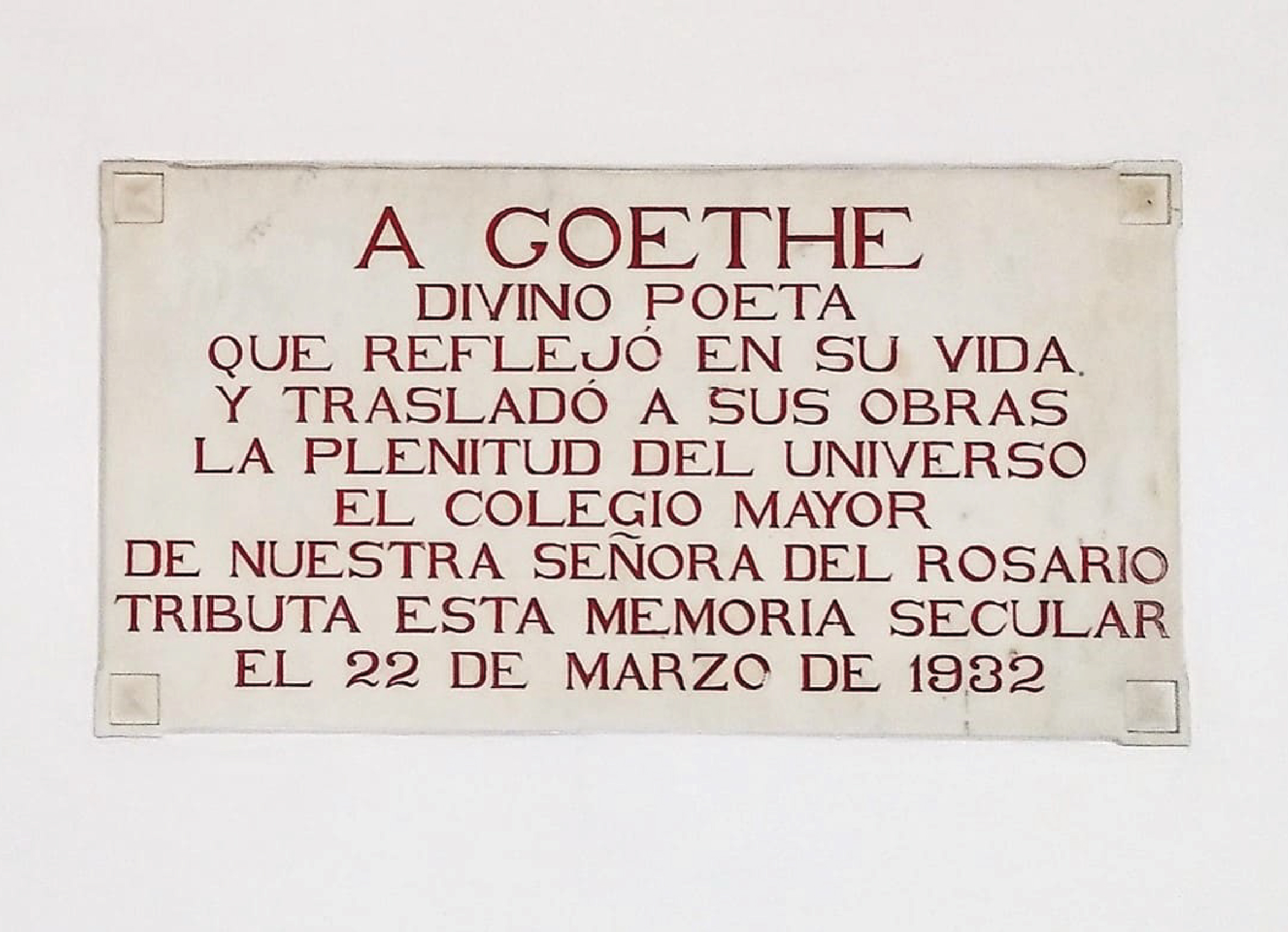 Goethe y monseñor Castro Silva