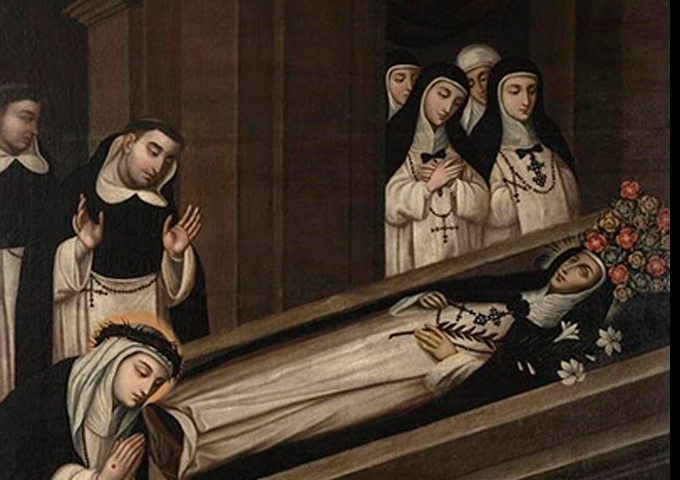 retratos de monjas coronadas del monasterio de Santa Inés de Montepulciano