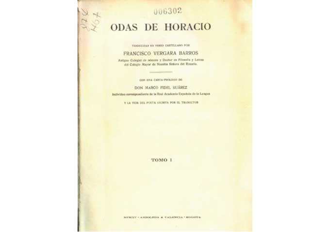 Horacio en el Rosario: traductores colombianos